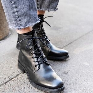 Black Lace up Boots